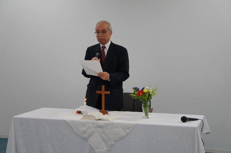 Rev. Hiroshi Omiya (Board member) gave the sermon for the worship service